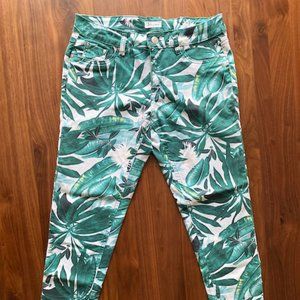 Suko Jeans Floral Ankle-Length Skinny Jeans